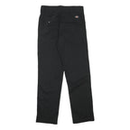 DICKIES Mens Black Slim Tapered Trousers W28 L30 Cotton Blend Workwear Zip