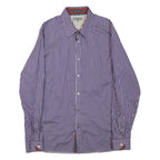 TED BAKER Mens Shirt Purple Striped Long Sleeve L