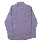TED BAKER Mens Shirt Purple Striped Long Sleeve L