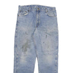 CARHARTT Mens Regular Fit Blue Denim Jeans W36 L32 Zip Closure Casual Workwear