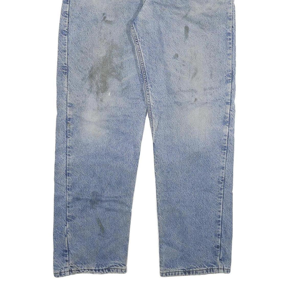 CARHARTT Mens Regular Fit Blue Denim Jeans W36 L32 Zip Closure Casual Workwear