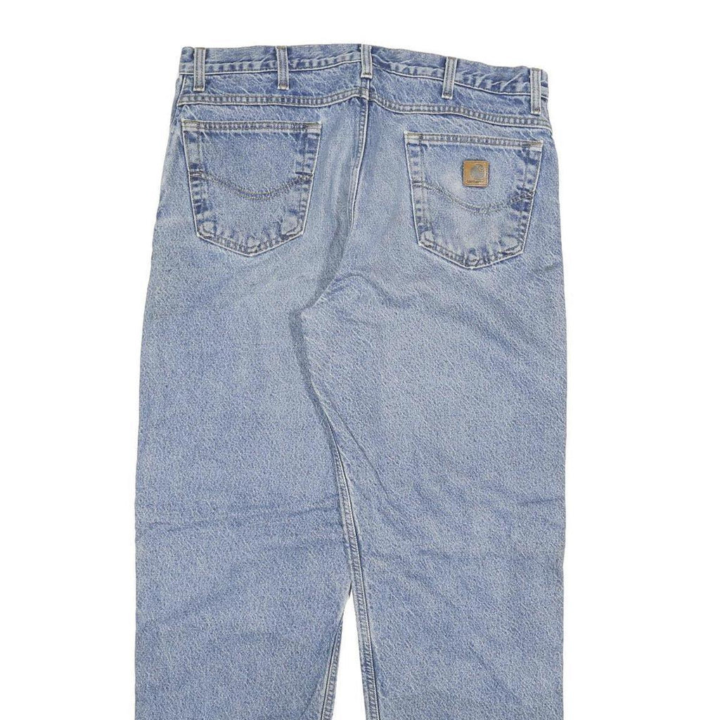 CARHARTT Mens Regular Fit Blue Denim Jeans W36 L32 Zip Closure Casual Workwear