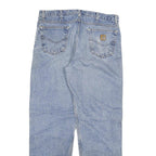 CARHARTT Mens Regular Fit Blue Denim Jeans W36 L32 Zip Closure Casual Workwear