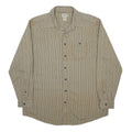 LL BEAN Mens Beige Check Shirt L Casual Long Sleeve Cotton Button