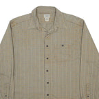 LL BEAN Mens Beige Check Shirt L Casual Long Sleeve Cotton Button