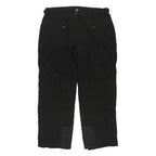 CRANE Womens Black Regular Fit Straight Leg Trousers W35 L31 Comfortable