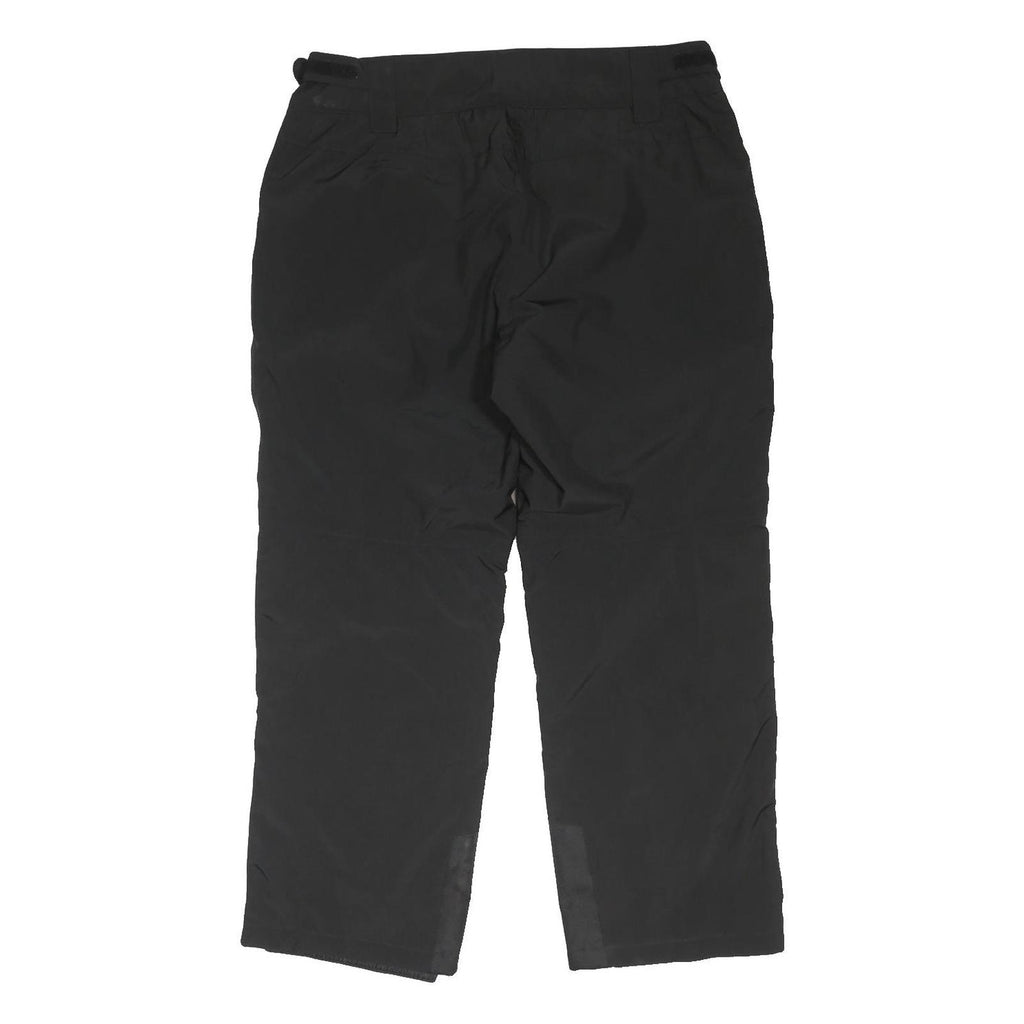 CRANE Womens Black Regular Fit Straight Leg Trousers W35 L31 Comfortable