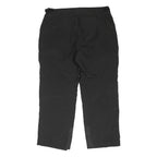 CRANE Womens Black Regular Fit Straight Leg Trousers W35 L31 Comfortable