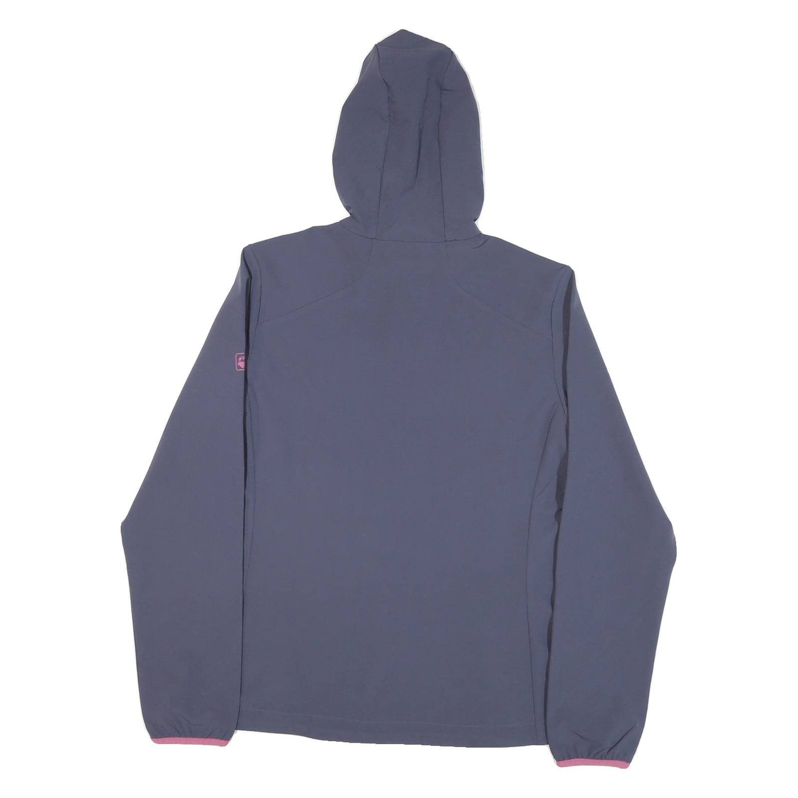 JACK WOLFSKIN Womens Blue & Pink Outdoor Jacket L Polyester Blend Hooded Zip