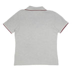 DIADORA Mens Grey Polo Shirt M Short Sleeve Cotton Classic Sportswear