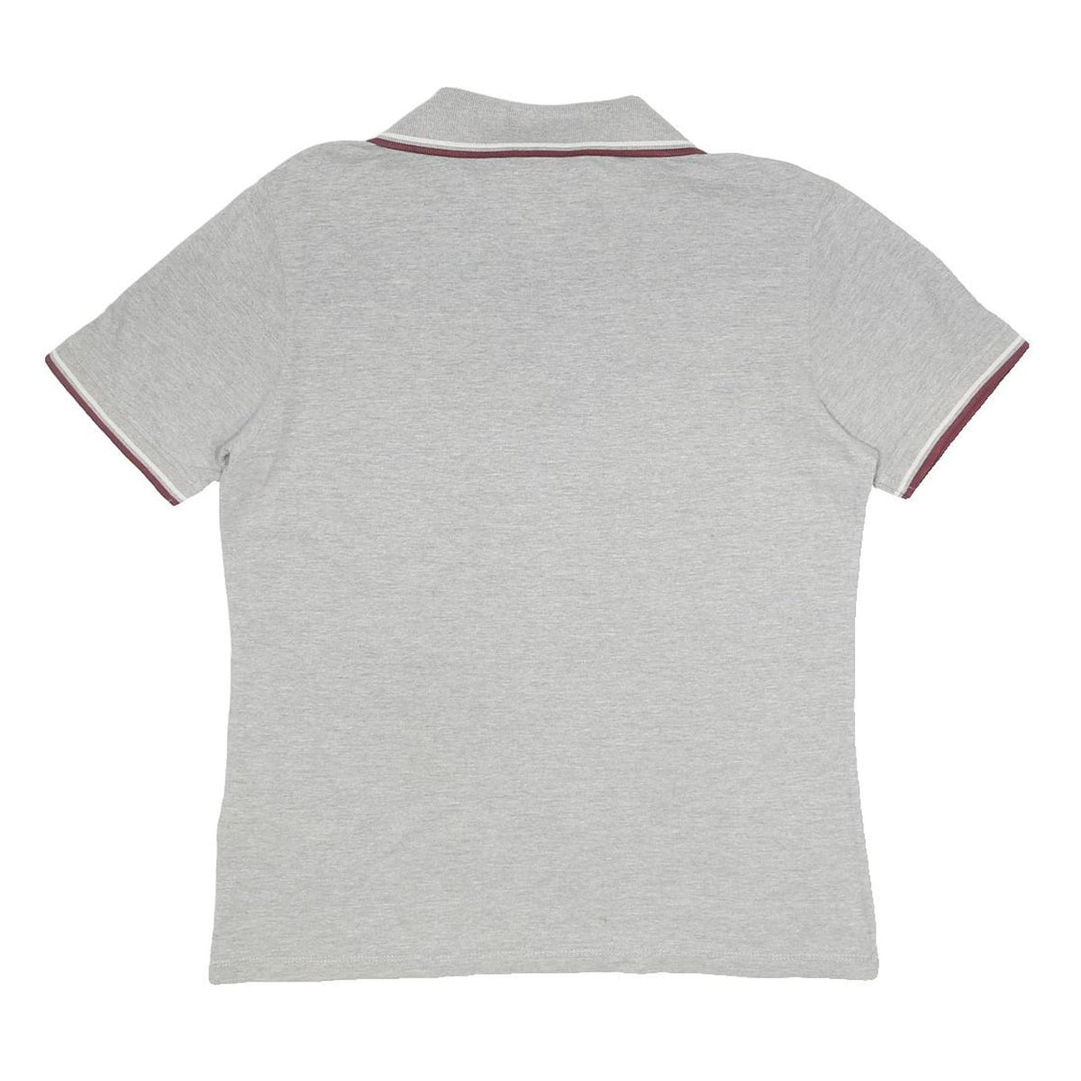 DIADORA Mens Grey Polo Shirt M Short Sleeve Cotton Classic Sportswear