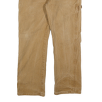 DICKIES Mens Regular Fit Beige Cotton Blend Trousers W34 L30 Workwear Zip