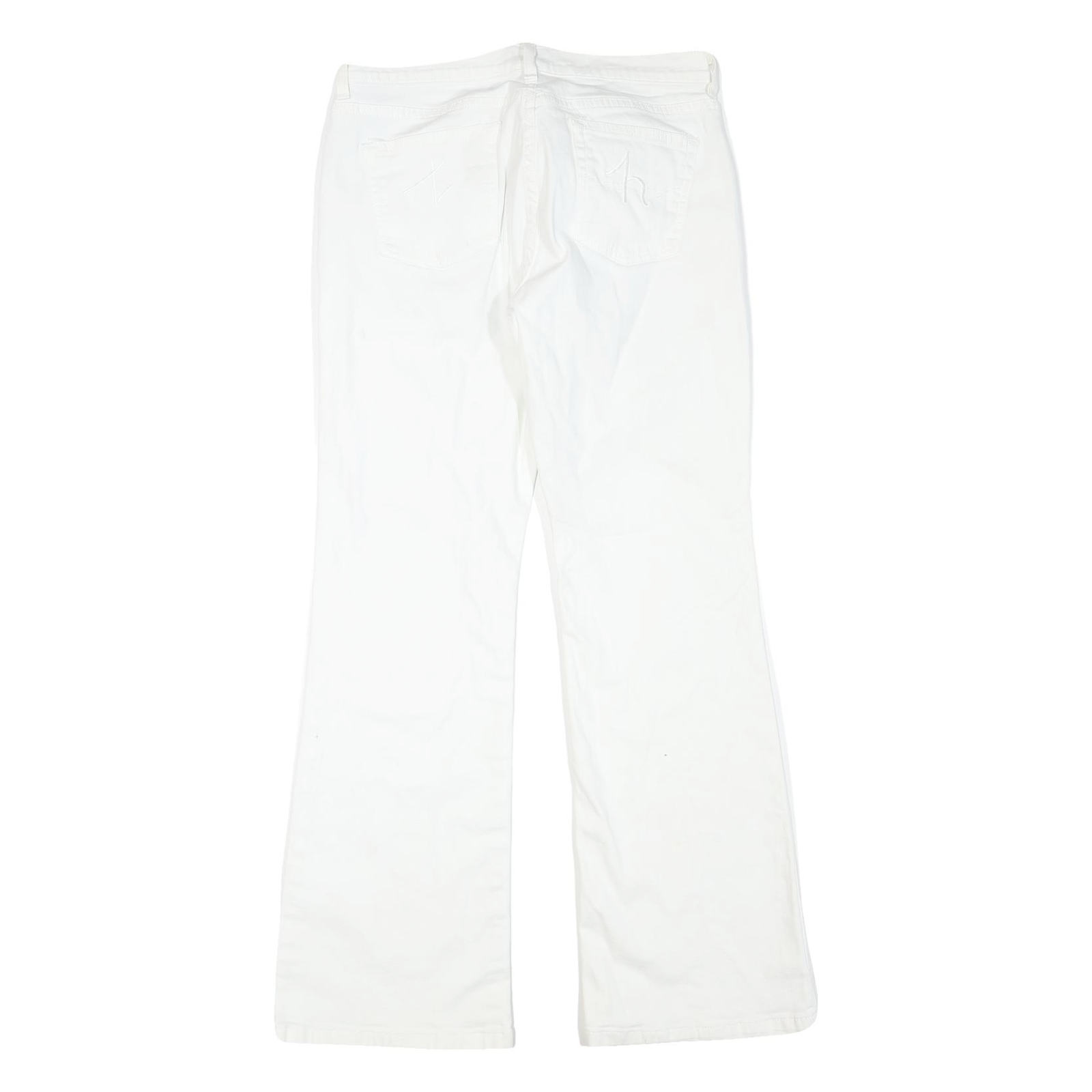TOMMY JEANS Womens White Regular Flared Denim Light W31 L31 Zip Cotton Blend