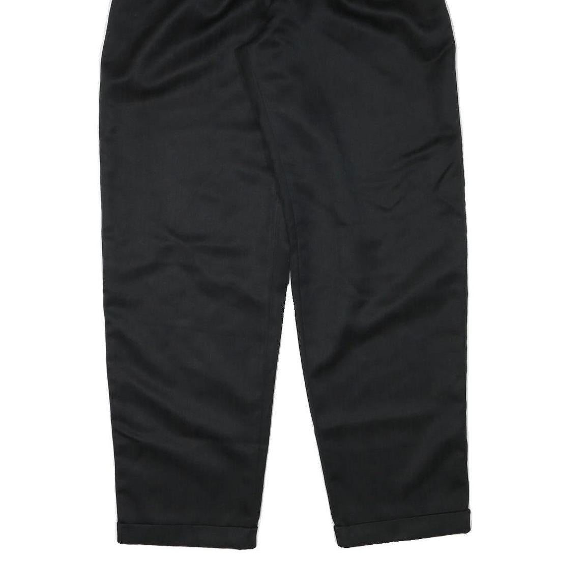 Womens Black Relaxed Fit Trousers W28 L30 Polyester Blend Zip Closure