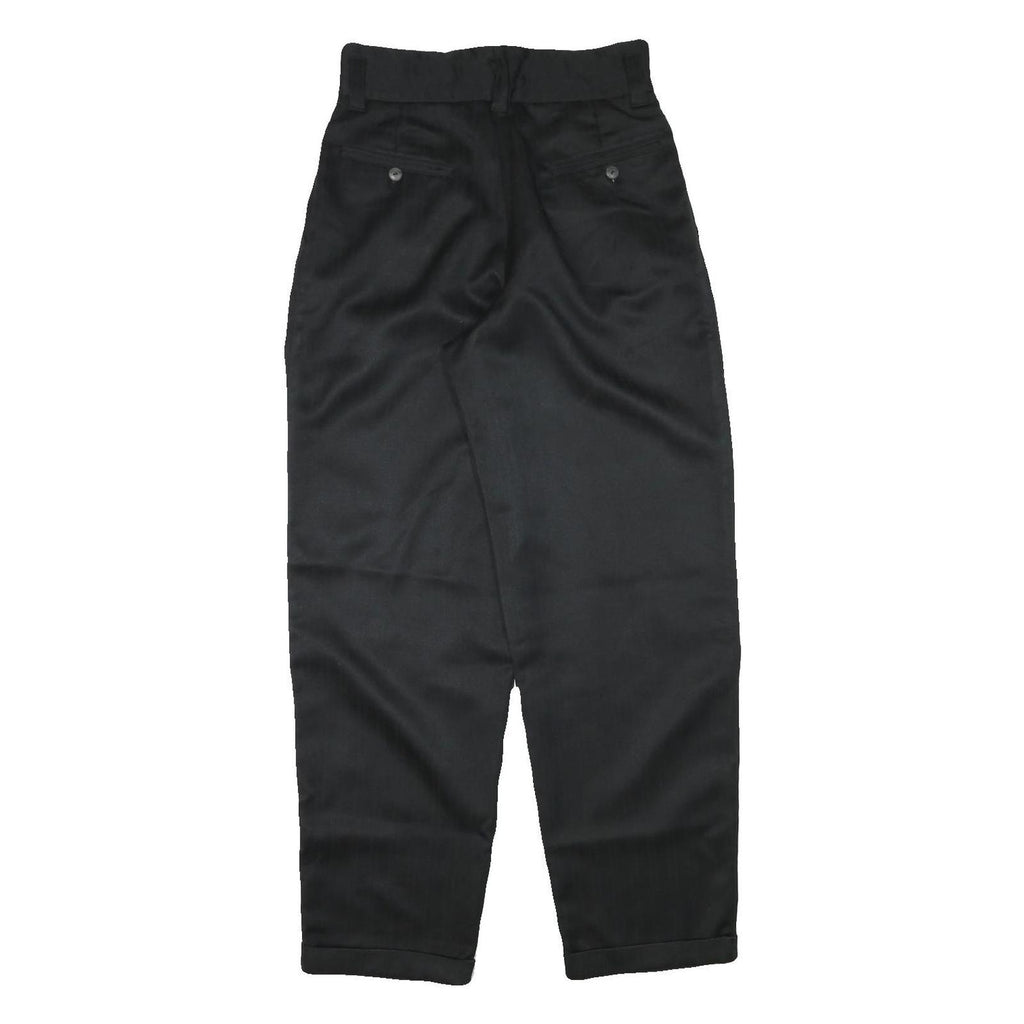 Womens Black Relaxed Fit Trousers W28 L30 Polyester Blend Zip Closure