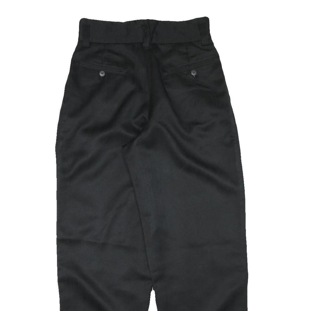 Womens Black Relaxed Fit Trousers W28 L30 Polyester Blend Zip Closure