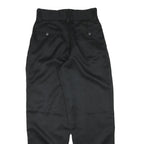 Womens Black Relaxed Fit Trousers W28 L30 Polyester Blend Zip Closure