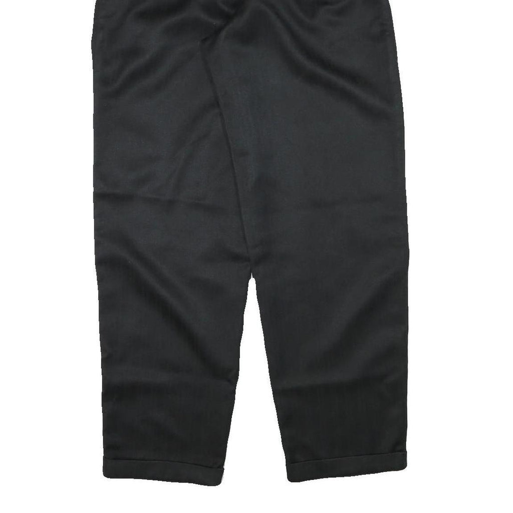 Womens Black Relaxed Fit Trousers W28 L30 Polyester Blend Zip Closure