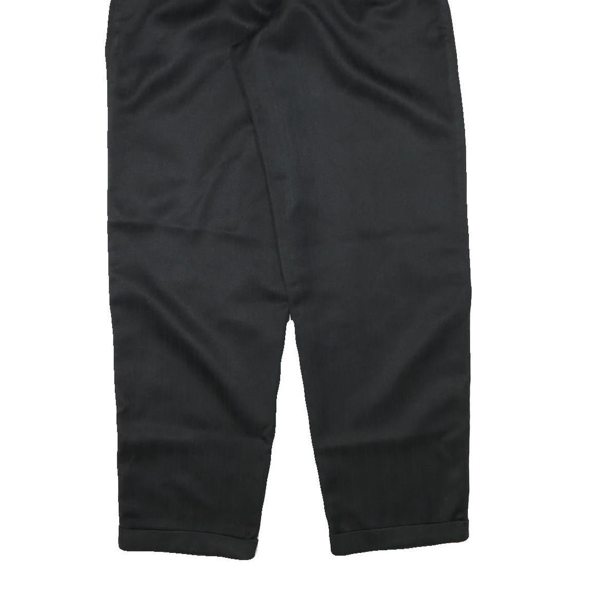 Womens Black Relaxed Fit Trousers W28 L30 Polyester Blend Zip Closure