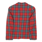 PENDLETON Womens Red & Green Check Jacket S Wool Tailored Blazer Button Closure