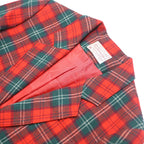 PENDLETON Womens Red & Green Check Jacket S Wool Tailored Blazer Button Closure