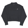 GYMSHARK Womens Black Pullover Sweatshirt 2XL Cotton Blend Half Zip Casual
