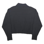 GYMSHARK Womens Black Pullover Sweatshirt 2XL Cotton Blend Half Zip Casual