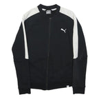 PUMA Womens Black & White Zip Cotton Blend Classic Jacket UK 10 Athletic Casual