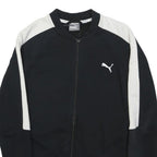 PUMA Womens Black & White Zip Cotton Blend Classic Jacket UK 10 Athletic Casual