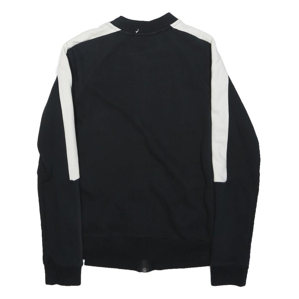 PUMA Womens Black & White Zip Cotton Blend Classic Jacket UK 10 Athletic Casual