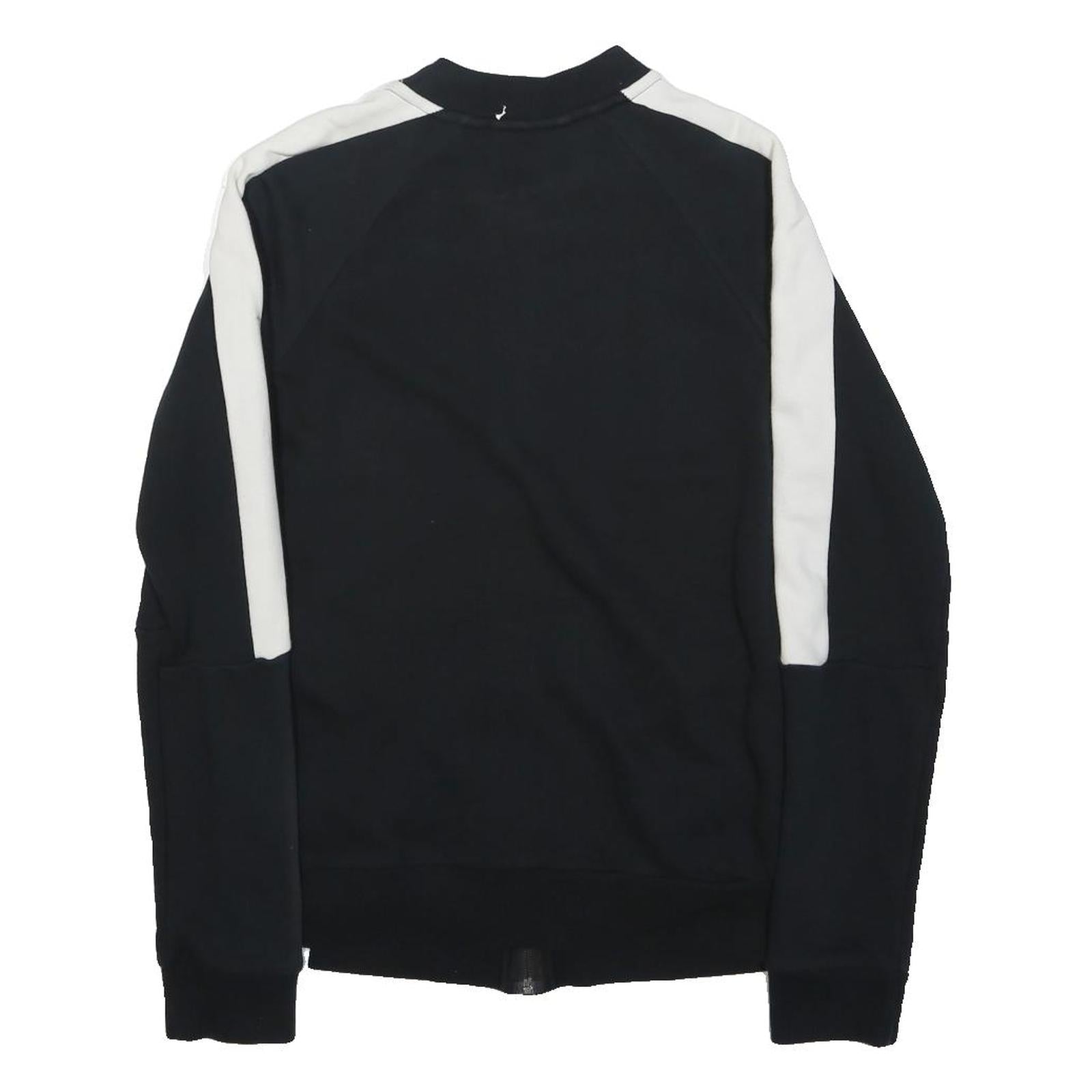 PUMA Womens Black & White Zip Cotton Blend Classic Jacket UK 10 Athletic Casual