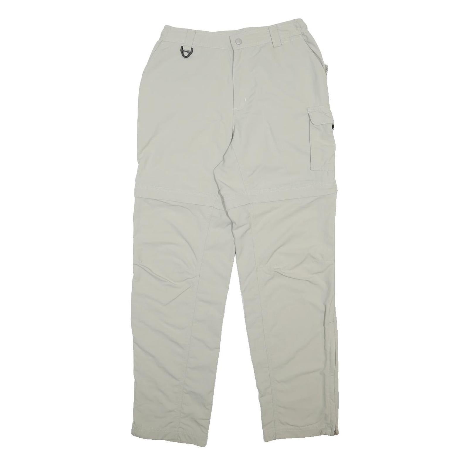 COLUMBIA Womens Woven Beige Regular Zip Trousers W26 L28 Outdoor Casual Cargo