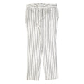 CALVIN KLEIN Striped Womens Trousers White Slim Tapered W30 L28