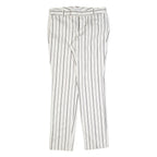 CALVIN KLEIN Striped Womens Trousers White Slim Tapered W30 L28