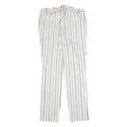 CALVIN KLEIN Striped Womens Trousers White Slim Tapered W30 L28