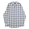 NAUTICA Mens Blue & White Check Shirt XL Button Down Cotton Long Sleeve Casual
