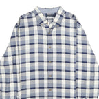 NAUTICA Mens Blue & White Check Shirt XL Button Down Cotton Long Sleeve Casual