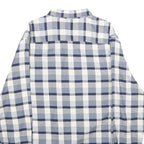 NAUTICA Mens Blue & White Check Shirt XL Button Down Cotton Long Sleeve Casual