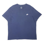 NIKE Mens Blue Crew Neck Short Sleeve Classic T-Shirt 2XL Cotton Blend