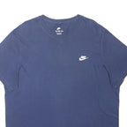 NIKE Mens Blue Crew Neck Short Sleeve Classic T-Shirt 2XL Cotton Blend