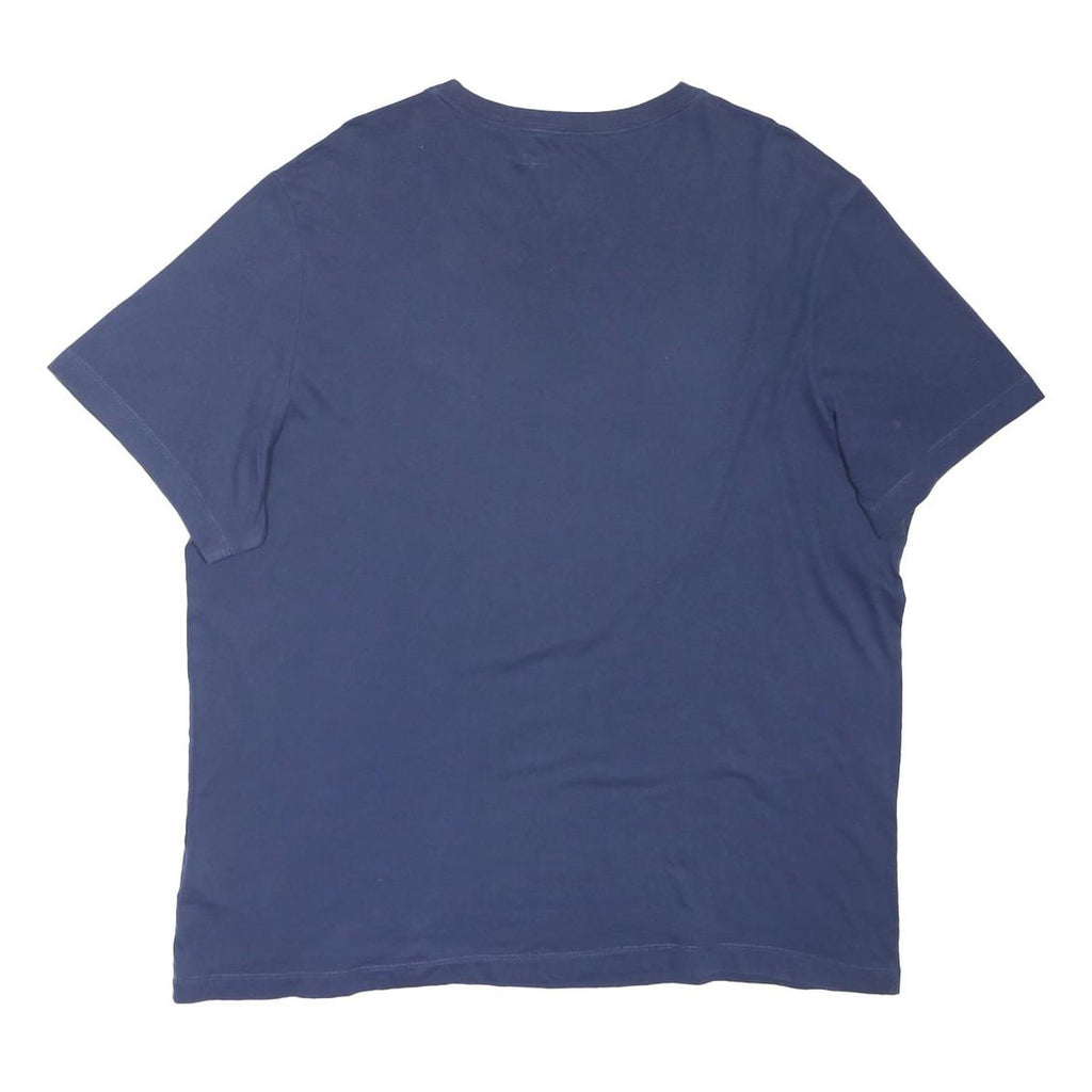 NIKE Mens Blue Crew Neck Short Sleeve Classic T-Shirt 2XL Cotton Blend