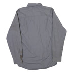 CARHARTT Mens Grey Plain Work Shirt S Button-Down Collar Long Sleeve Durable