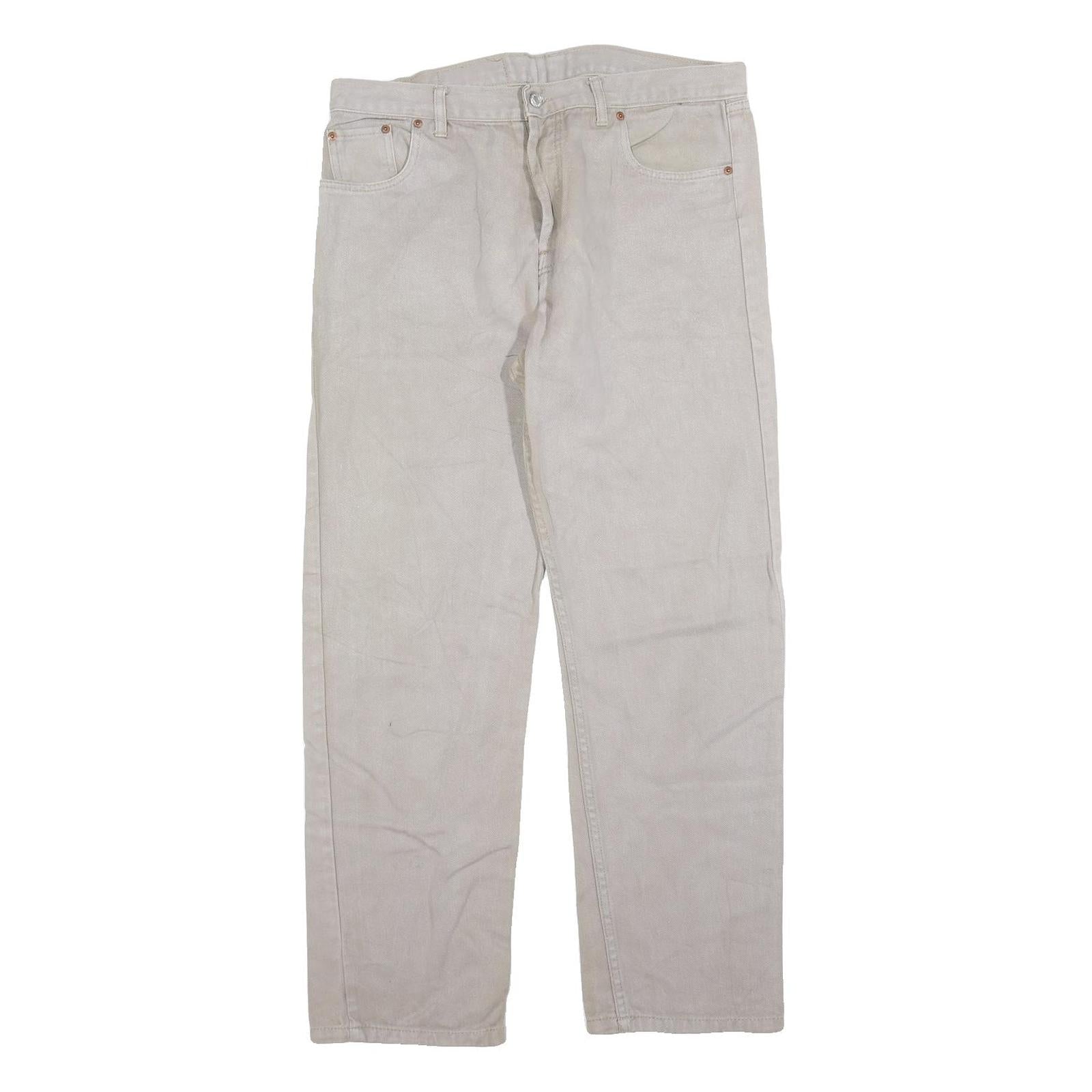 LEVI'S 501 Mens Grey Regular Straight Denim Cotton Light W34 L30 Button Fly