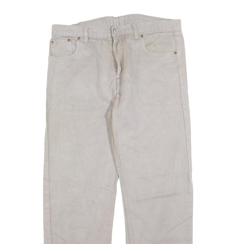 LEVI'S 501 Mens Grey Regular Straight Denim Cotton Light W34 L30 Button Fly