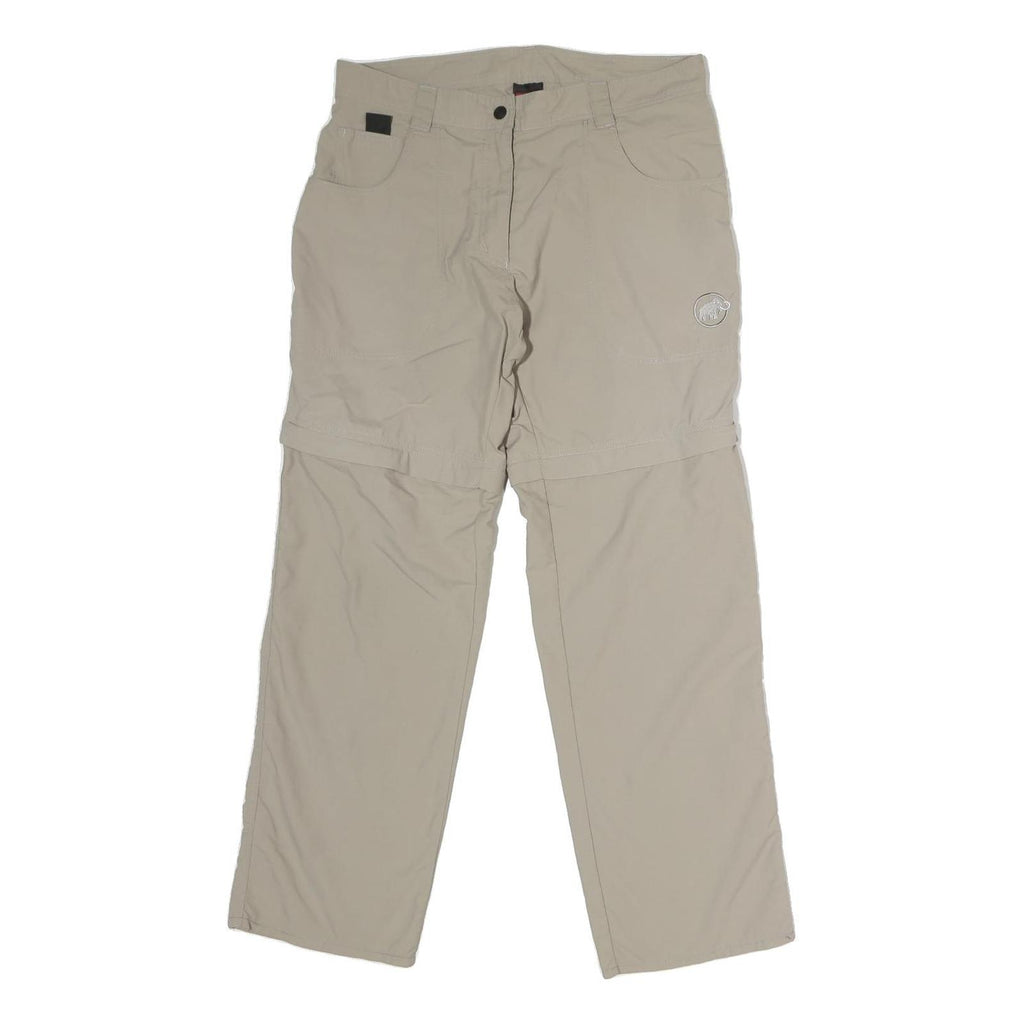 MAMMUT Womens Cotton Blend Beige Regular Regular Trousers W30 L27 Outdoor Casual