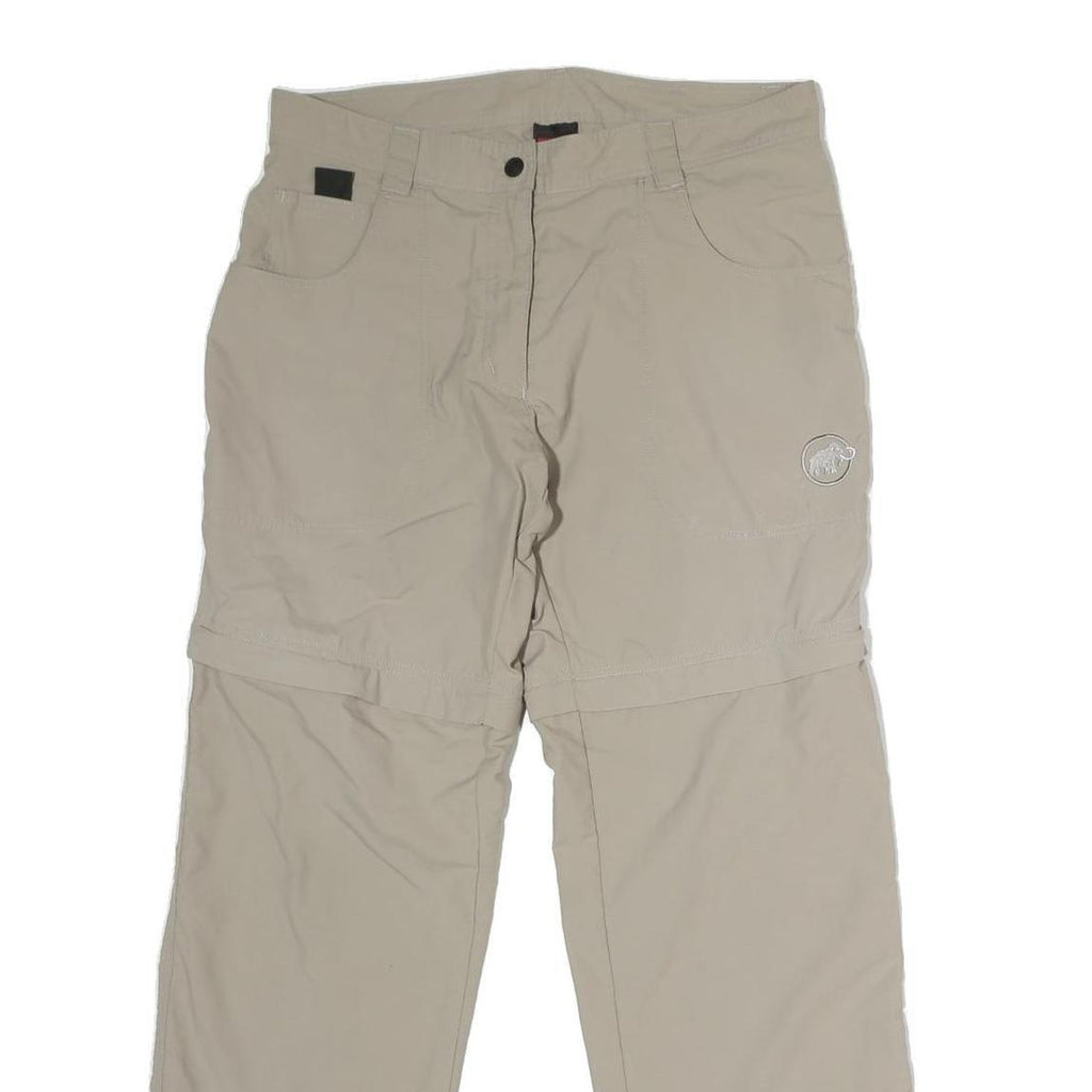 MAMMUT Womens Cotton Blend Beige Regular Regular Trousers W30 L27 Outdoor Casual