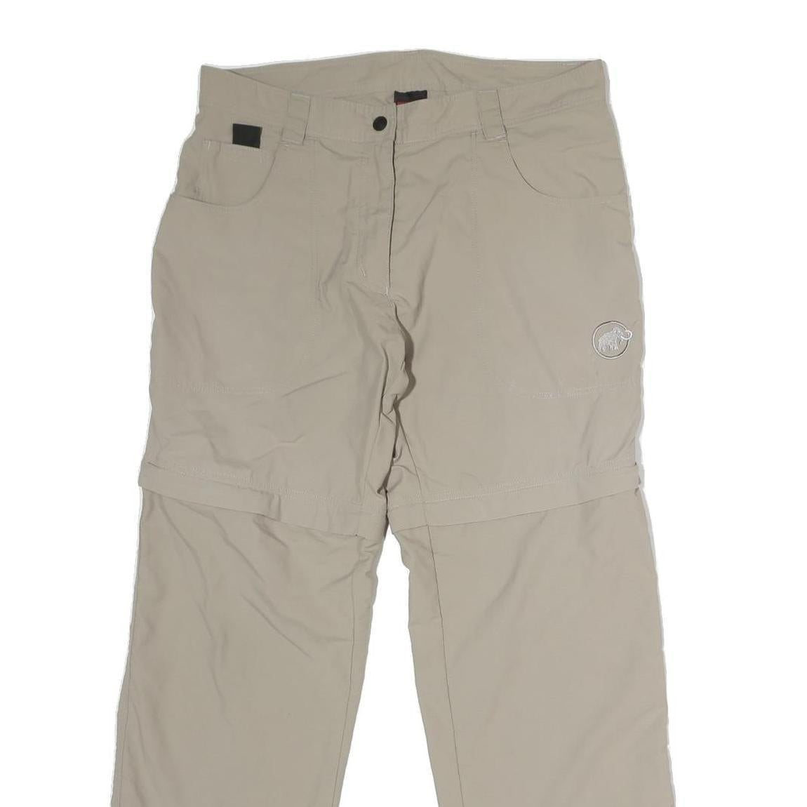 MAMMUT Womens Cotton Blend Beige Regular Regular Trousers W30 L27 Outdoor Casual