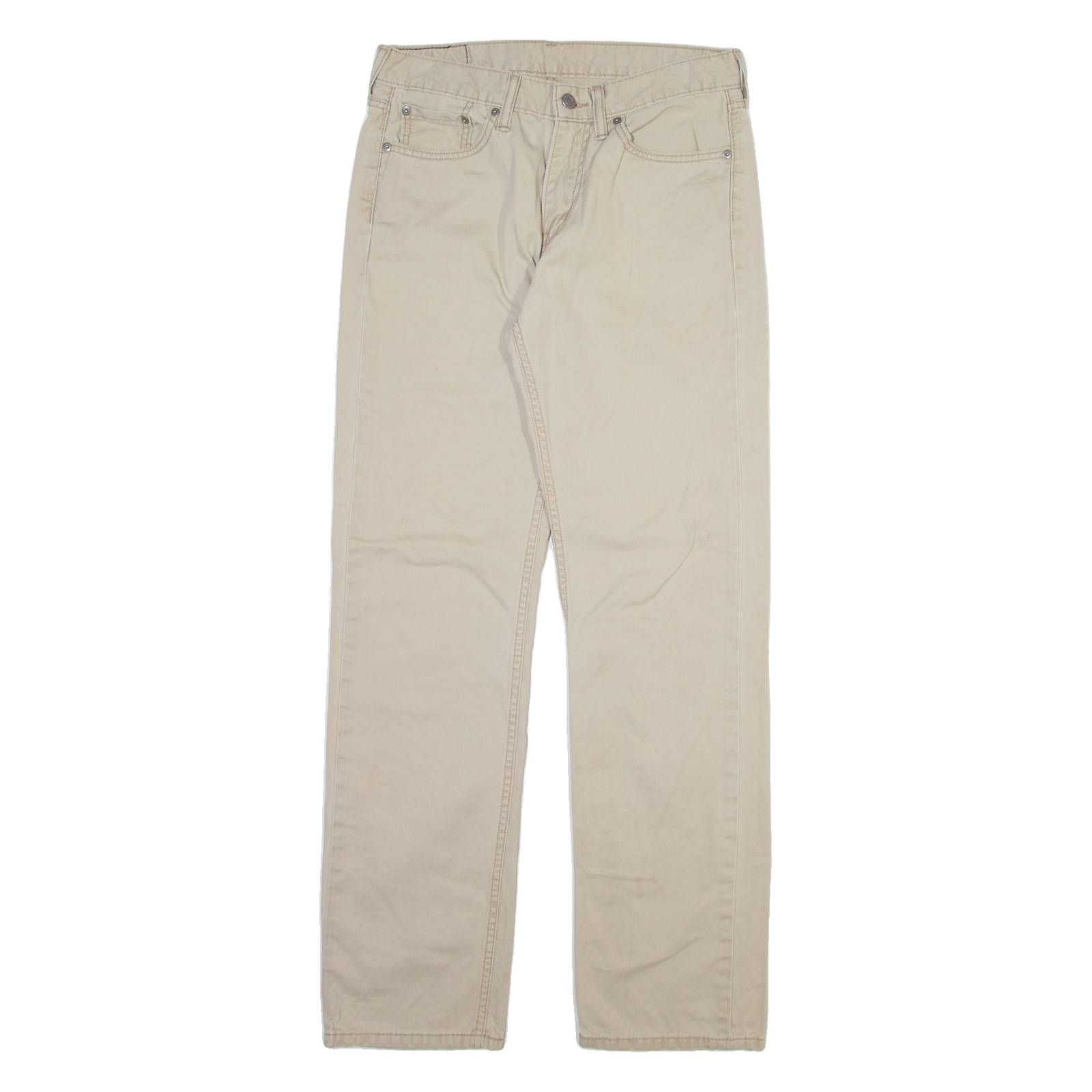 LEVI'S 514 Mens Trousers Beige Slim Straight W30 L32