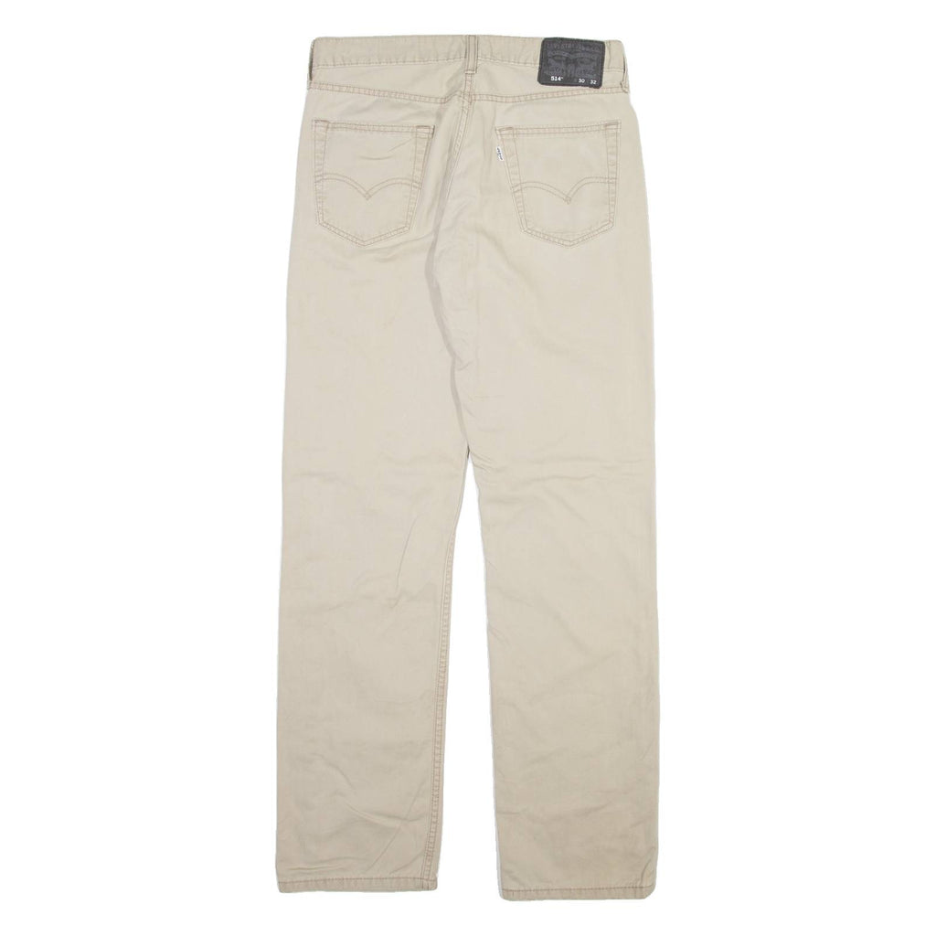 LEVI'S 514 Mens Trousers Beige Slim Straight W30 L32