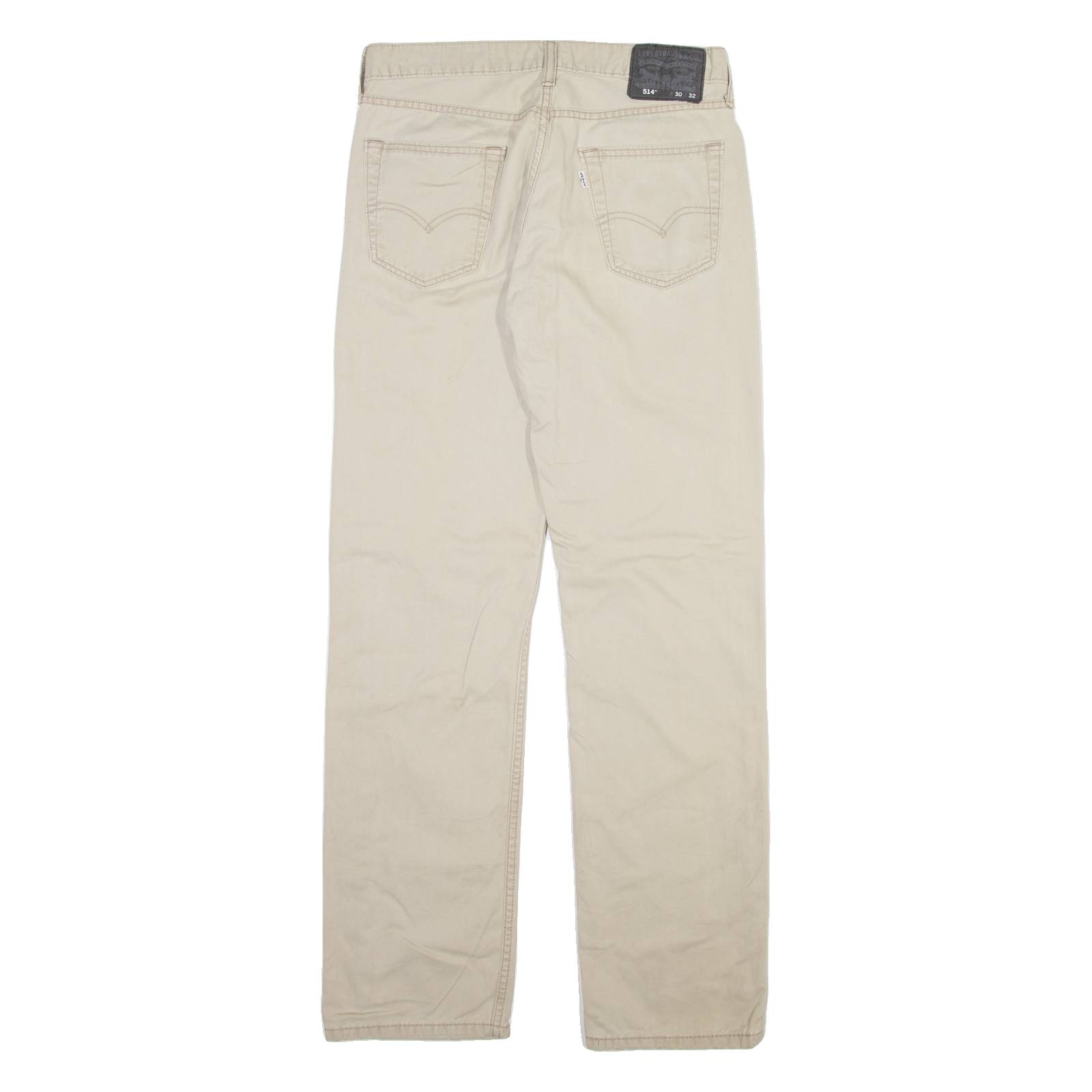 LEVI'S 514 Mens Trousers Beige Slim Straight W30 L32